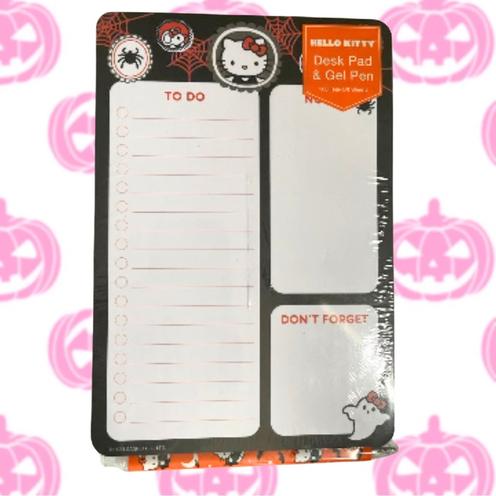 Hello Kitty® by Sanrio® Halloween Desk Pad & Gel Ink Set
